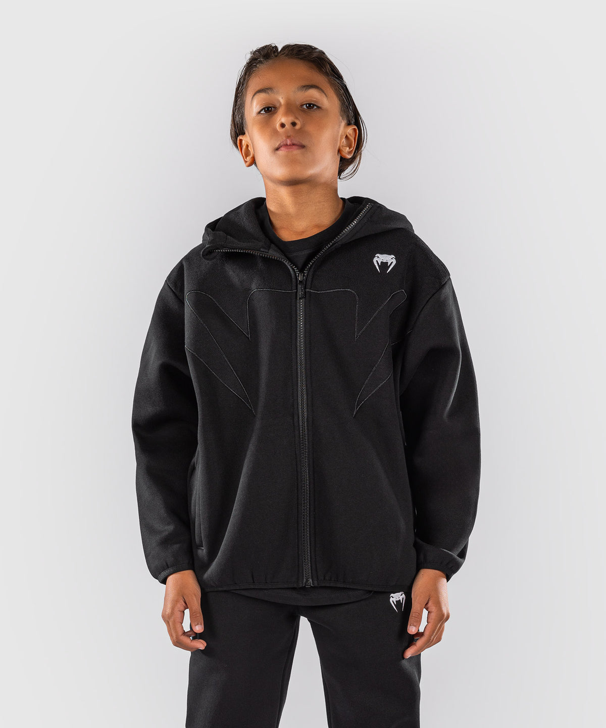 Veste de survêtement Venum Attack Fleece & Weave Pour Enfant - Noir