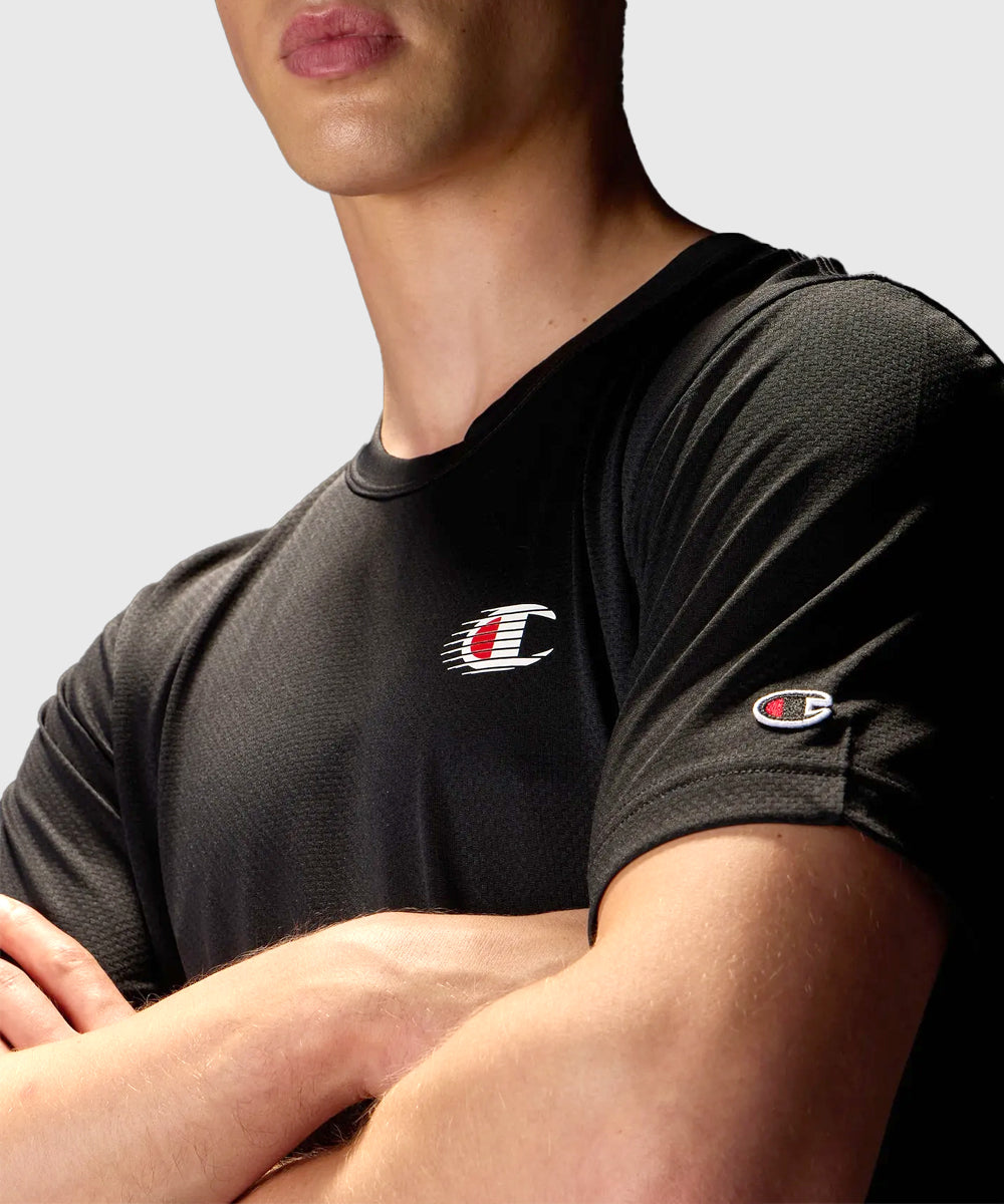 Champion Mesh T-Shirt – Schwarz