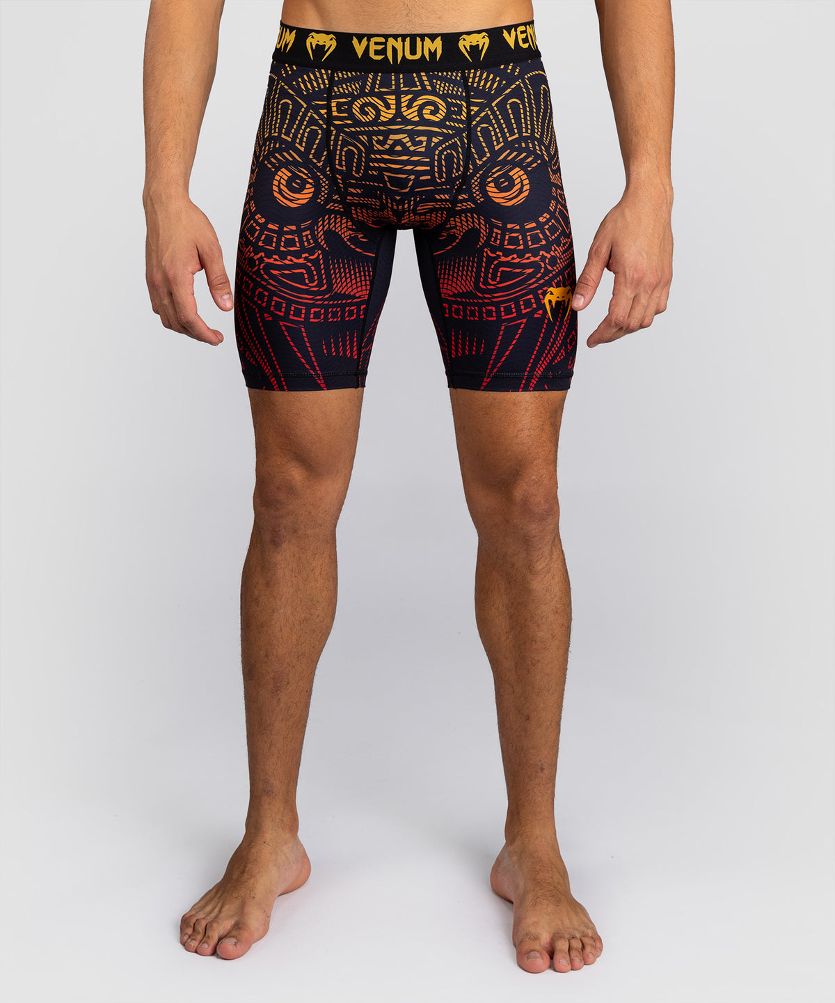 Venum Quetzal Fury Guantes Vale Tudo - Negro/Rojo Fury/Mandarina