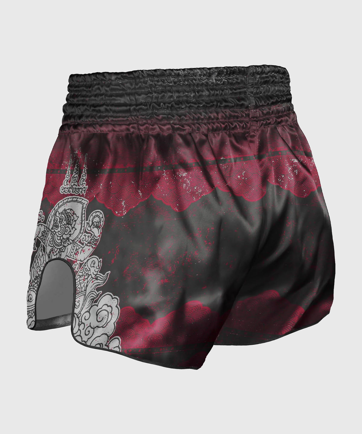 8 Weapons Hanuman Pantalones de Muay Thai - Negro/Rojo