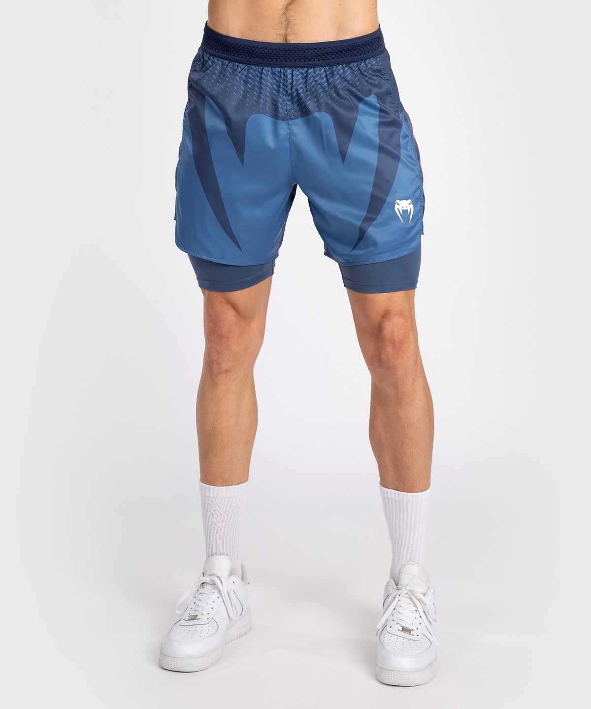 Venum Attack Pantalones Cortos de Lucha para Hombre - Azul Marino