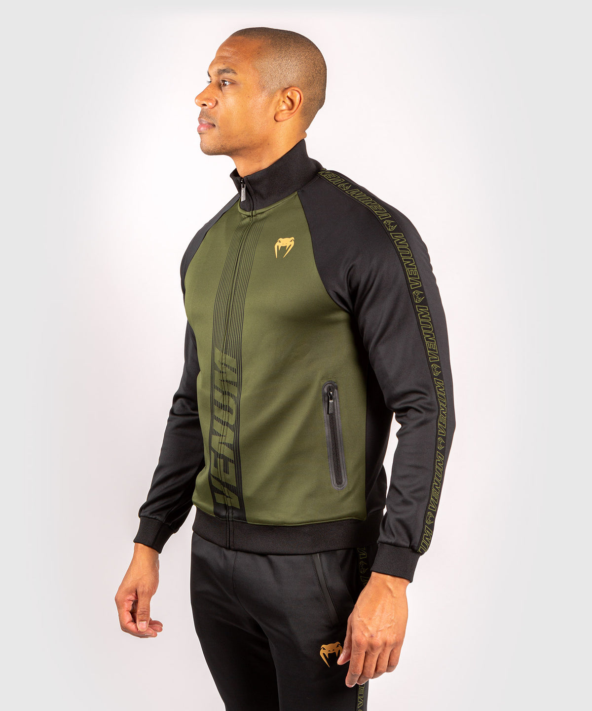 Venum Club 212 Track Jacket - Khaki/Schwarz
