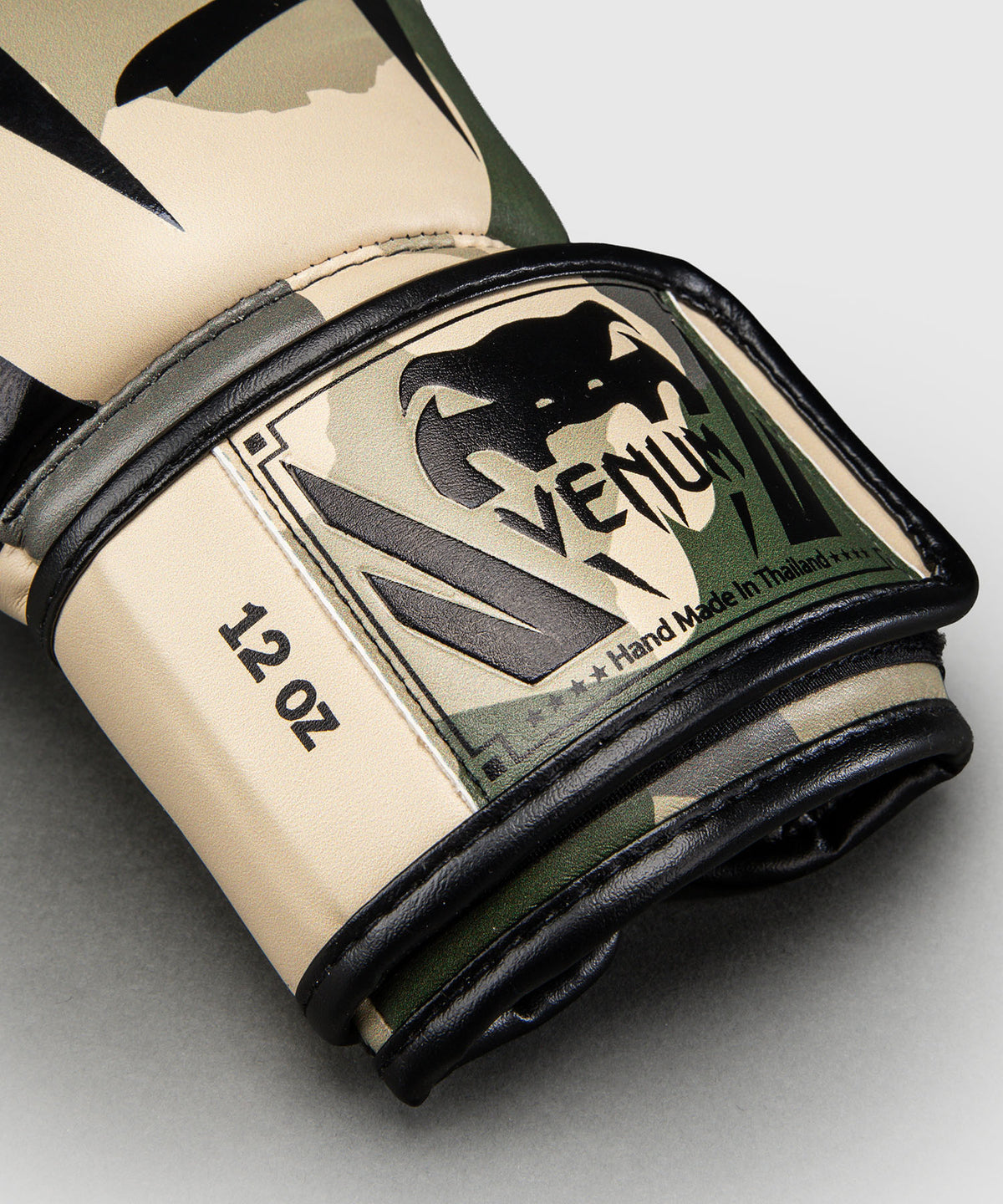 Venum Elite Camo Boxing Gloves - Khaki/ Off-White