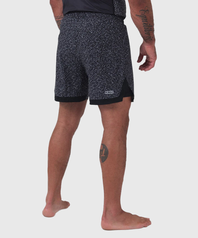 Kingz Hybrid Fightshorts - Schwarz/Weiß