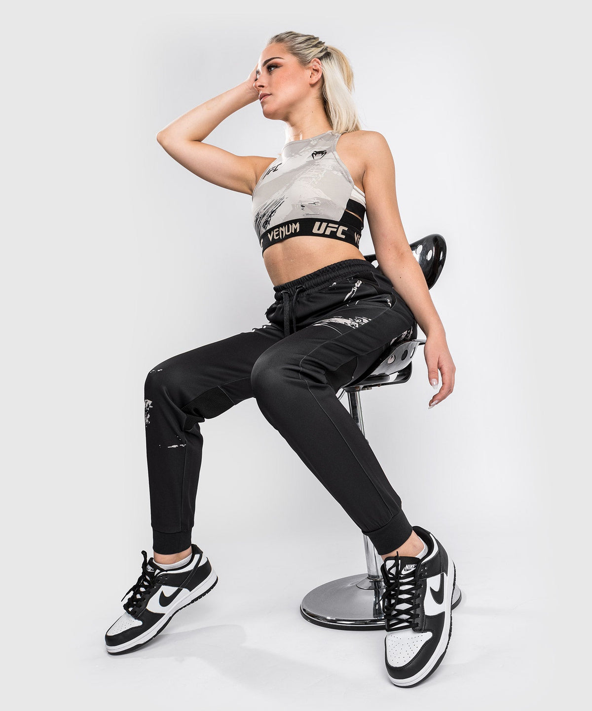 Pantalon de Jogging UFC Venum Authentic Fight Week 2.0 - Pour Femmes - Noir/Sable