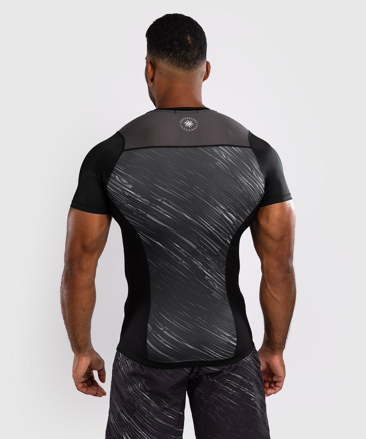 Venum Rapid Short Sleeve Rashguard - Black/Storm Grey