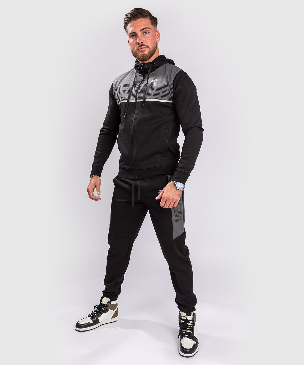 Zipped Sweatshirt Venum Laser ZX - Black/Grey