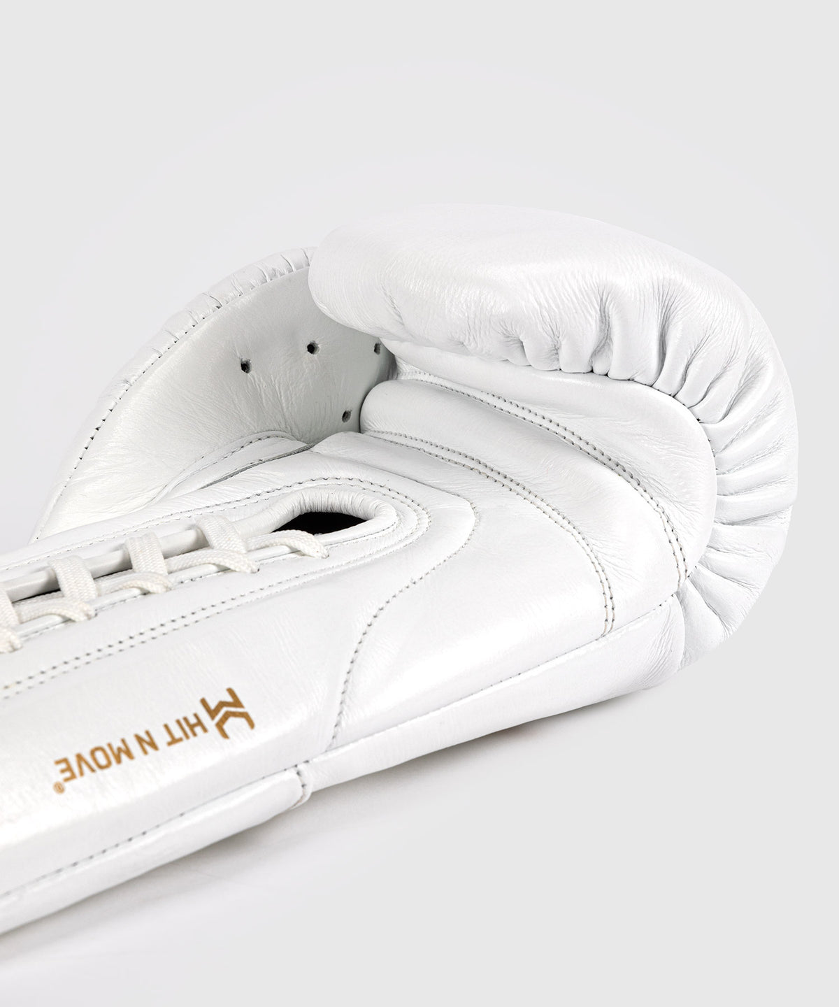 Hit N Move All Day® Pro Guantes de Boxeo con Cordones - Blanco