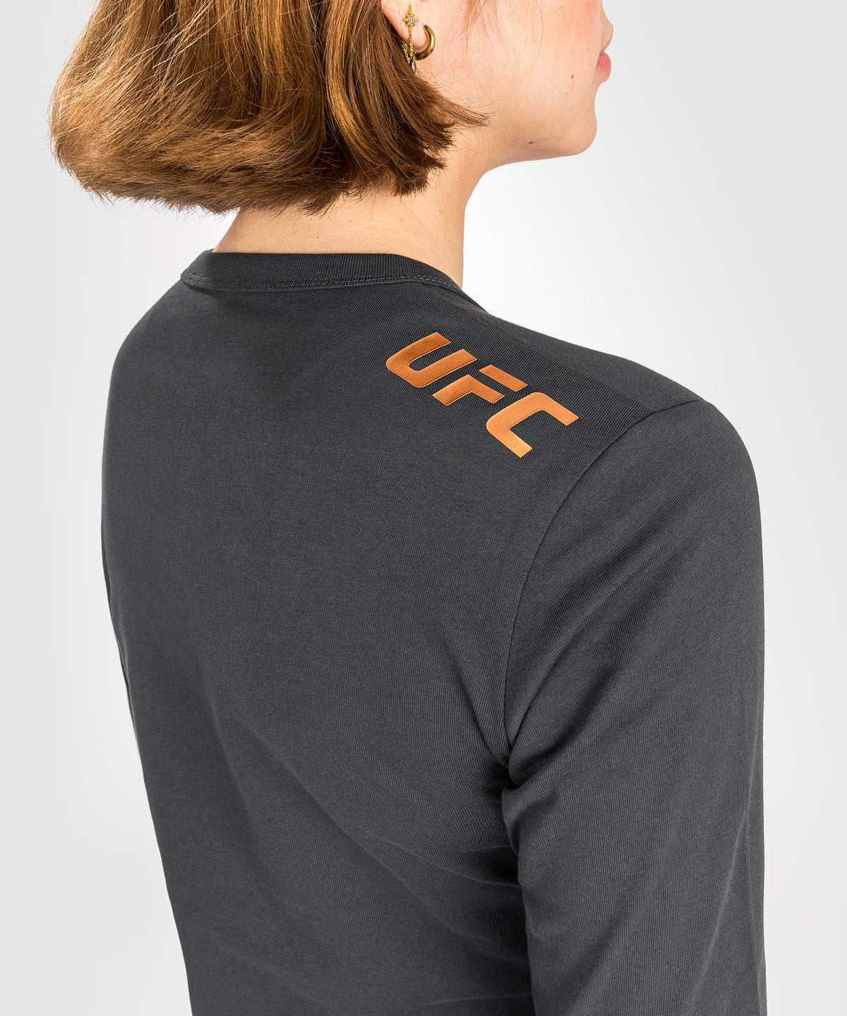 UFC Adrenaline by Venum Fight Week Maglietta A Manica Lunga In Cotone per Donna - Antracite Grigio