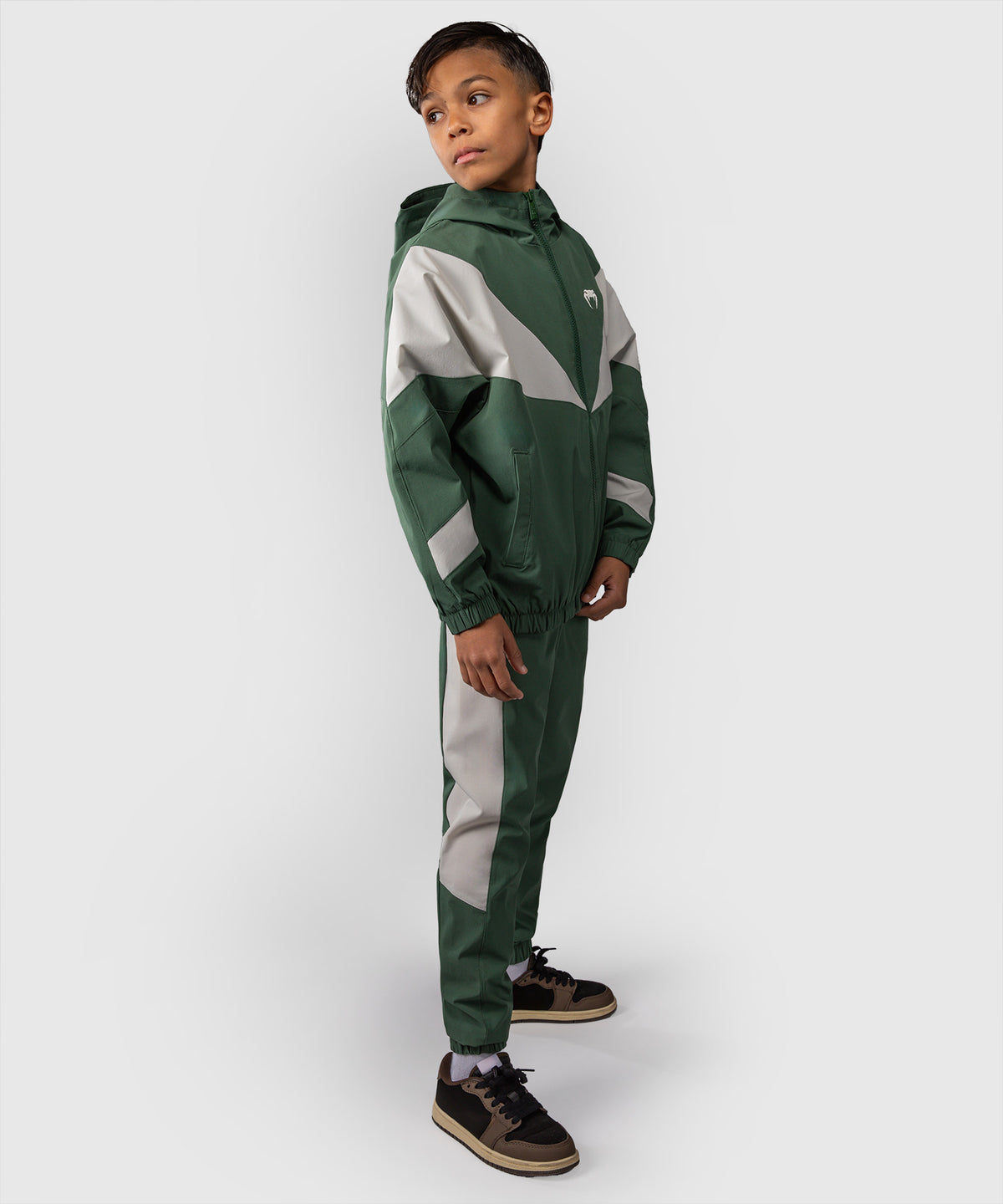 Venum Vectra Chaquetas de Chándal Niños – Verde Bosque/ Blanco Roto