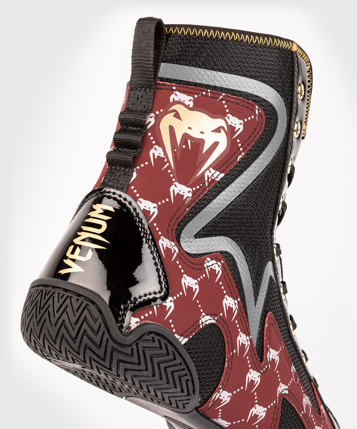 Chaussures de Boxe Venum Elite Evo Monogram - Noir/Bordeaux