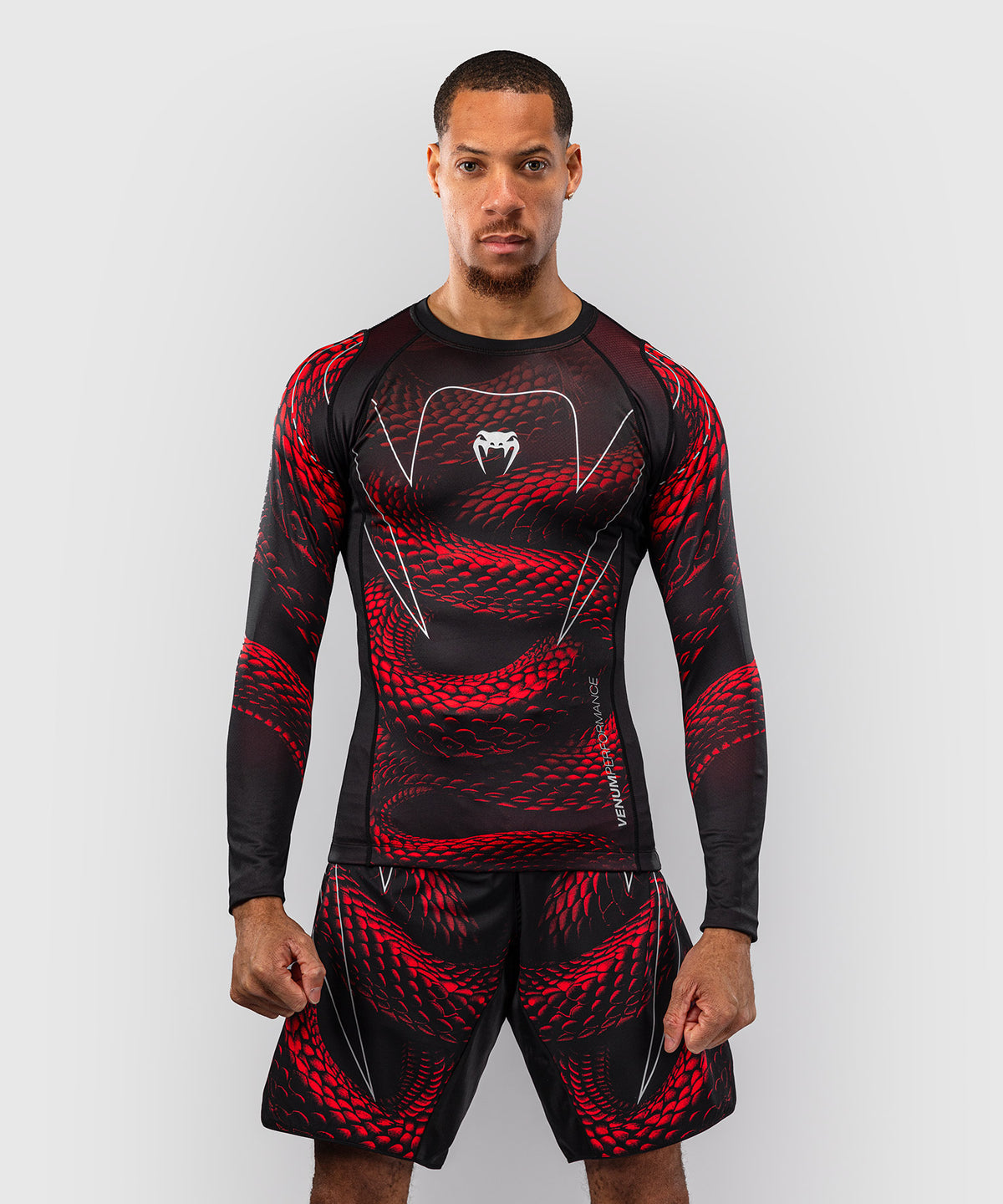 Venum Matupa Rashguard a Maniche Lunghe - Nero/Rosso/Argento