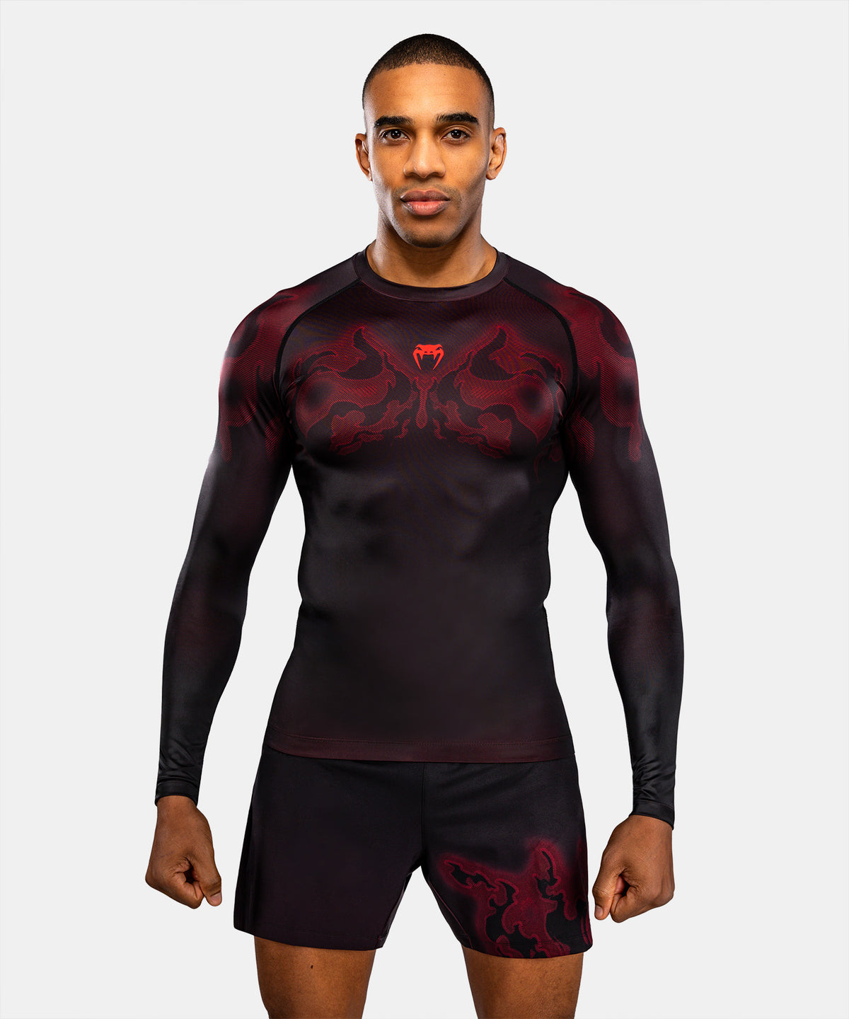 Venum Spectre Langarm Rashguard – Schwarz/Rot