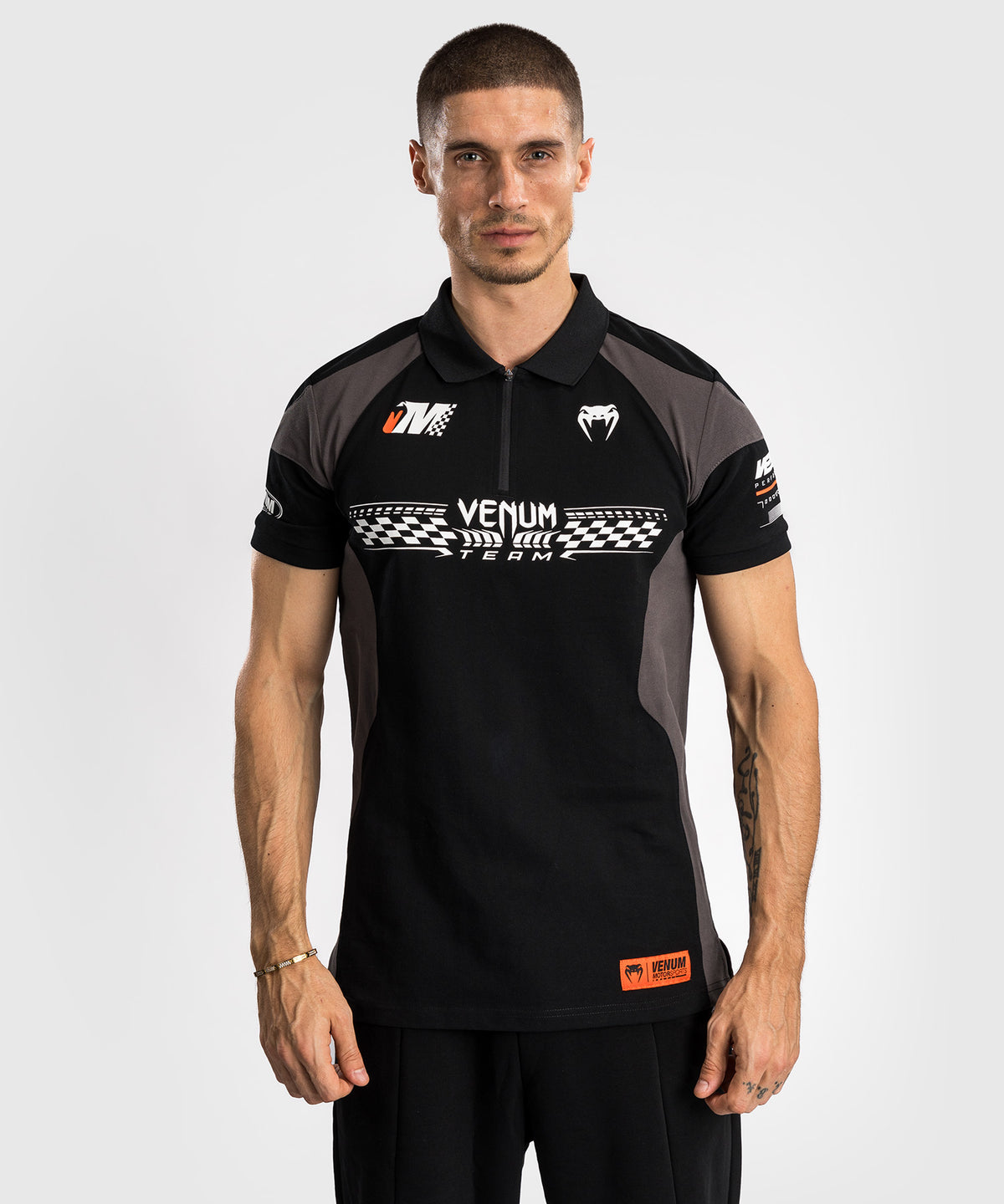 Venum Motorsport Polo de Algodón - Negro Profundo
