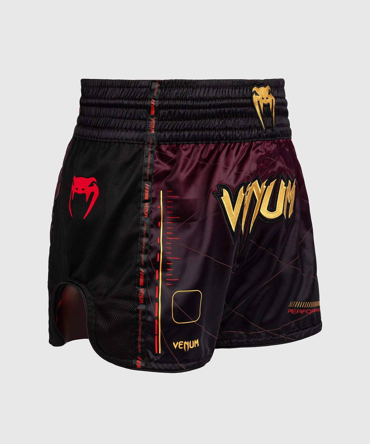 Venum Tactical XT Pantaloncini da Muay Thai - Nero/Bordolese/Oro