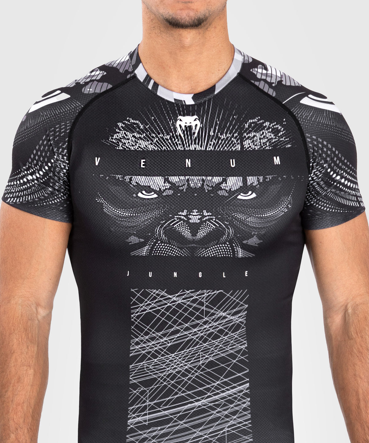 Venum Gorilla Jungle Lycras Manga Corta - Negro/Blanco