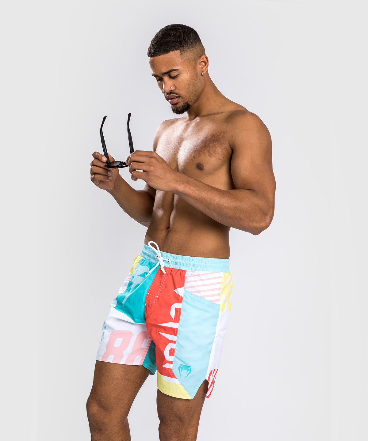 Venum Summer 88 Pantaloncini Da Surf - Blu Clearwater/Rosso fiamma