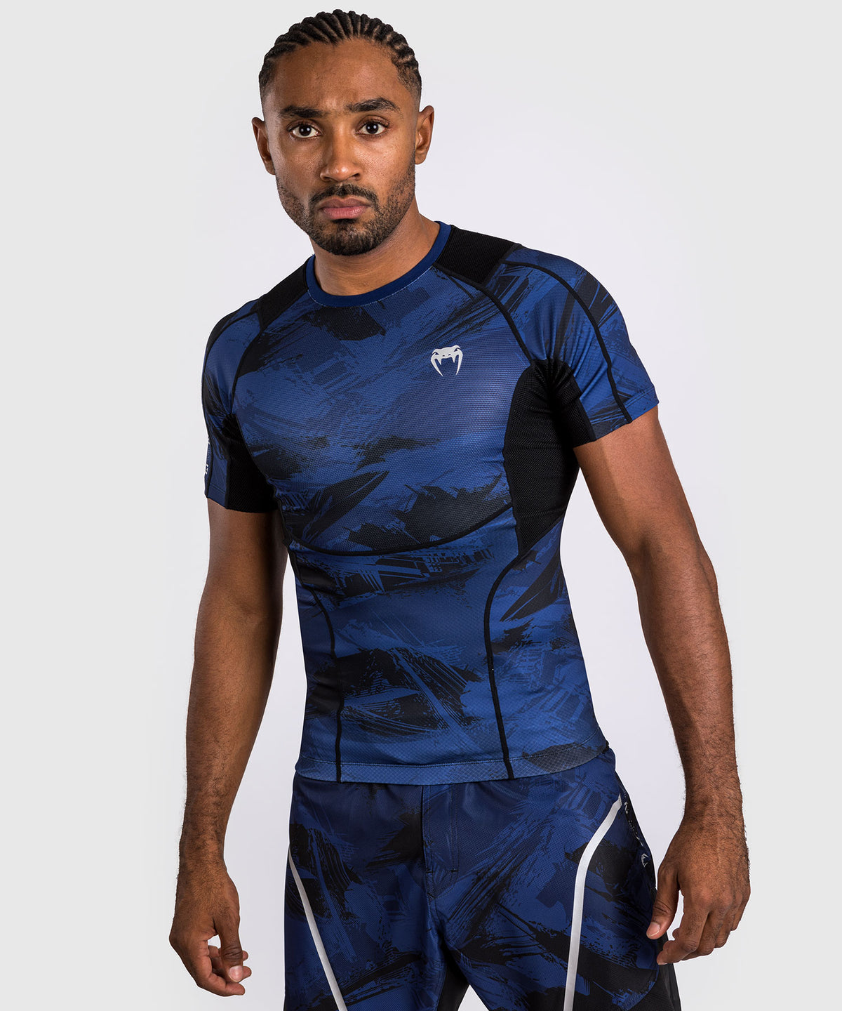 Venum Electron 3.0 Lycra Manga Corta - Azul Marino