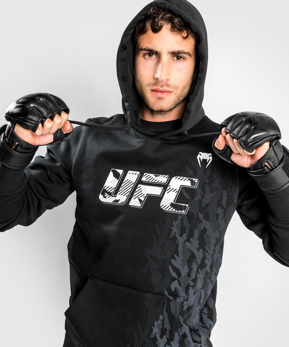 Felpa Con Cappuccio Uomo UFC Venum Authentic Fight Week - Nero