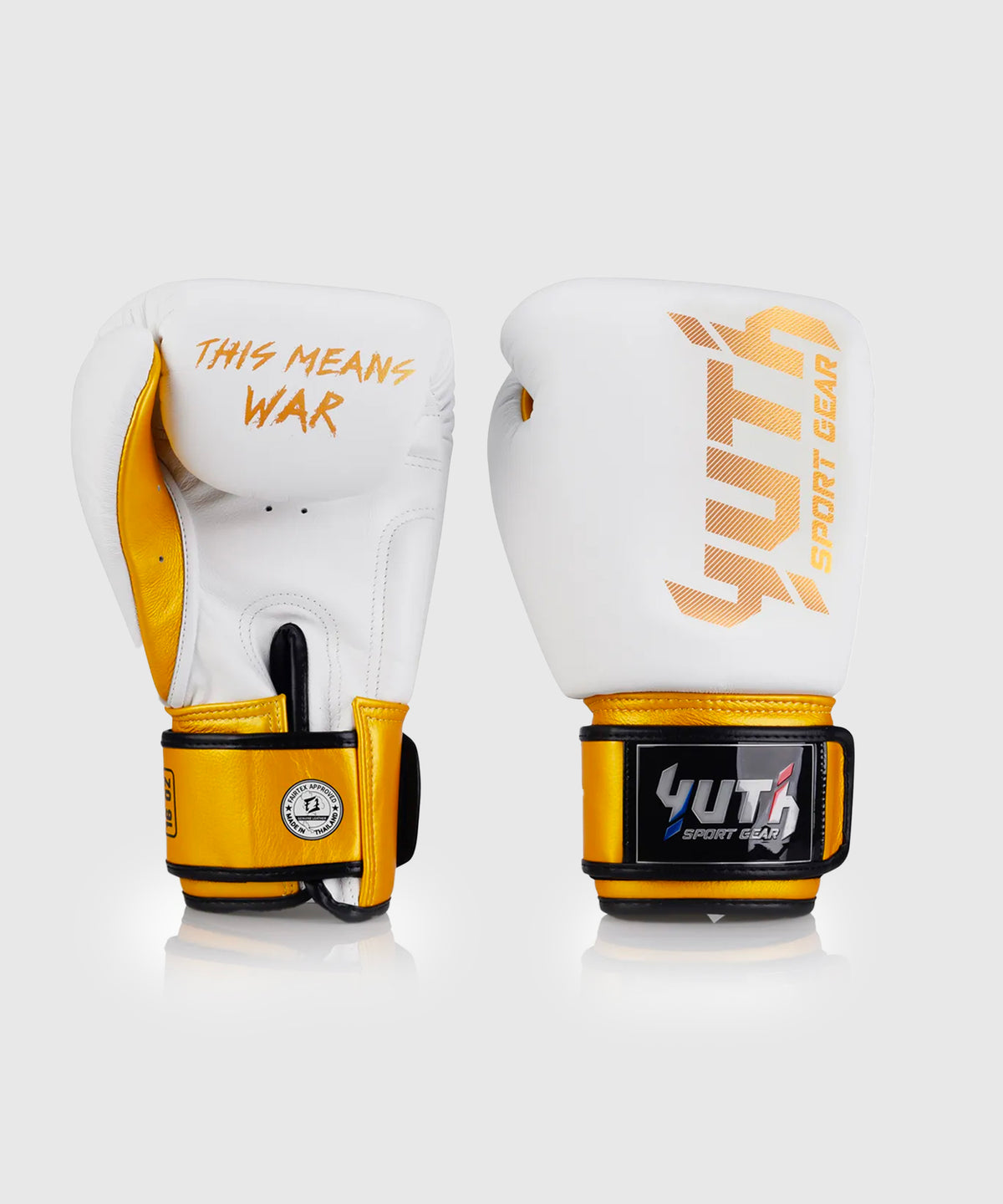 Yuth Gold Line Boxing Gloves - White/Gold