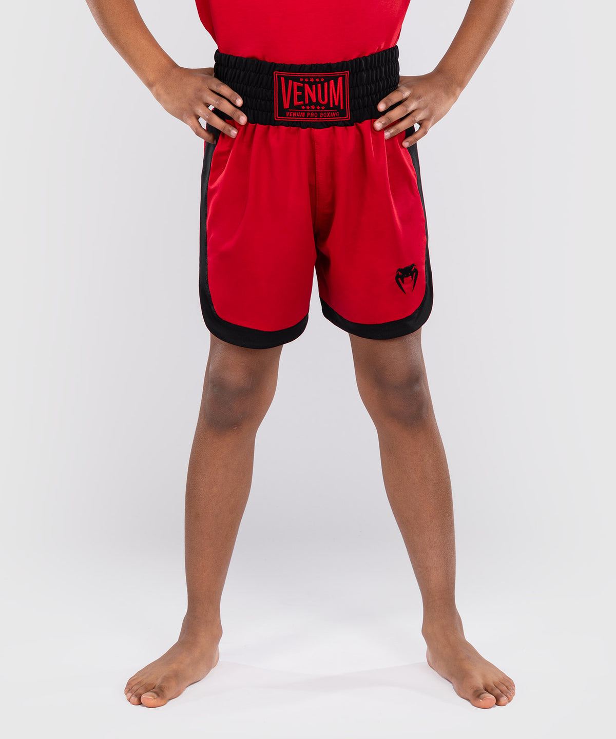 Venum Classic Short de boxeo para niños - Rojo cereza