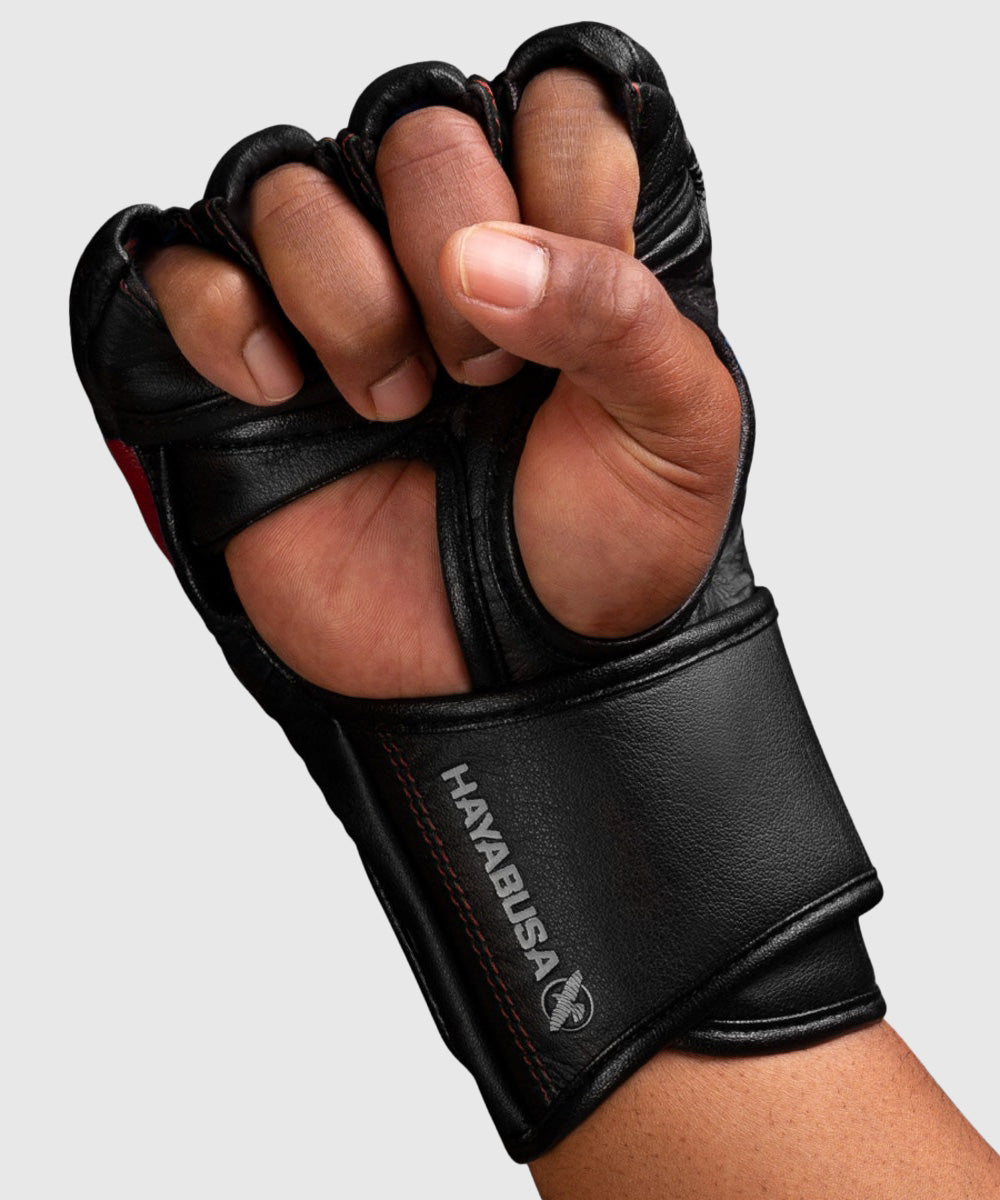 Hayabusa T3 Guantes de MMA - Negro/Rojo