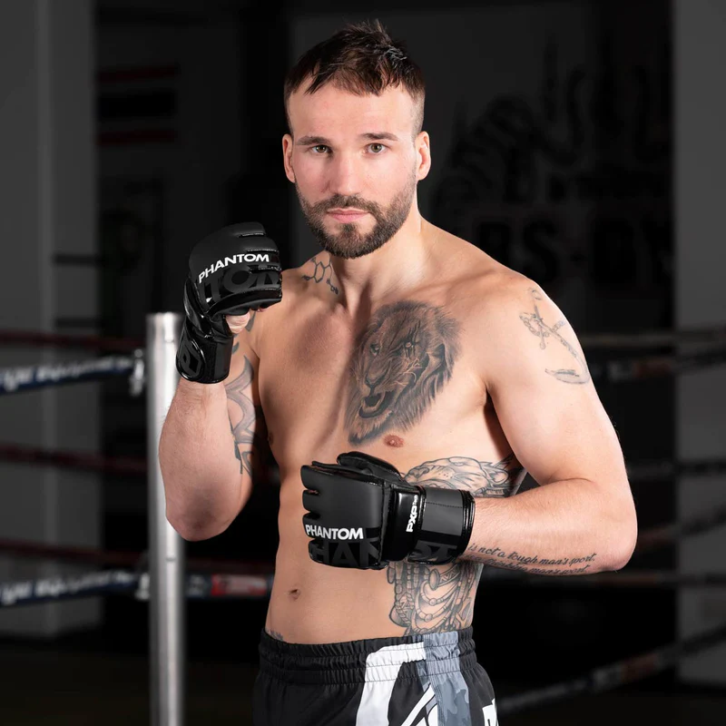Phantom Athletics Apex Hybrid Guantes de MMA - Negro
