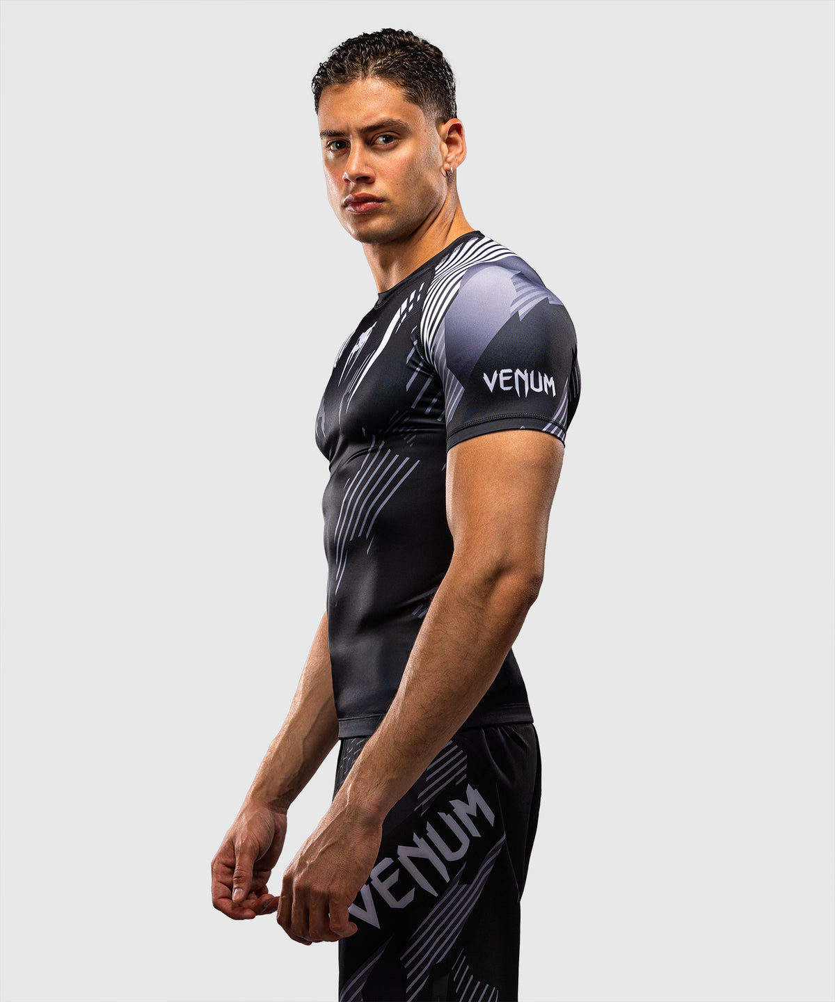 Venum No-Gi 6.0 Rashguard Manga Corta - Negro/Blanco