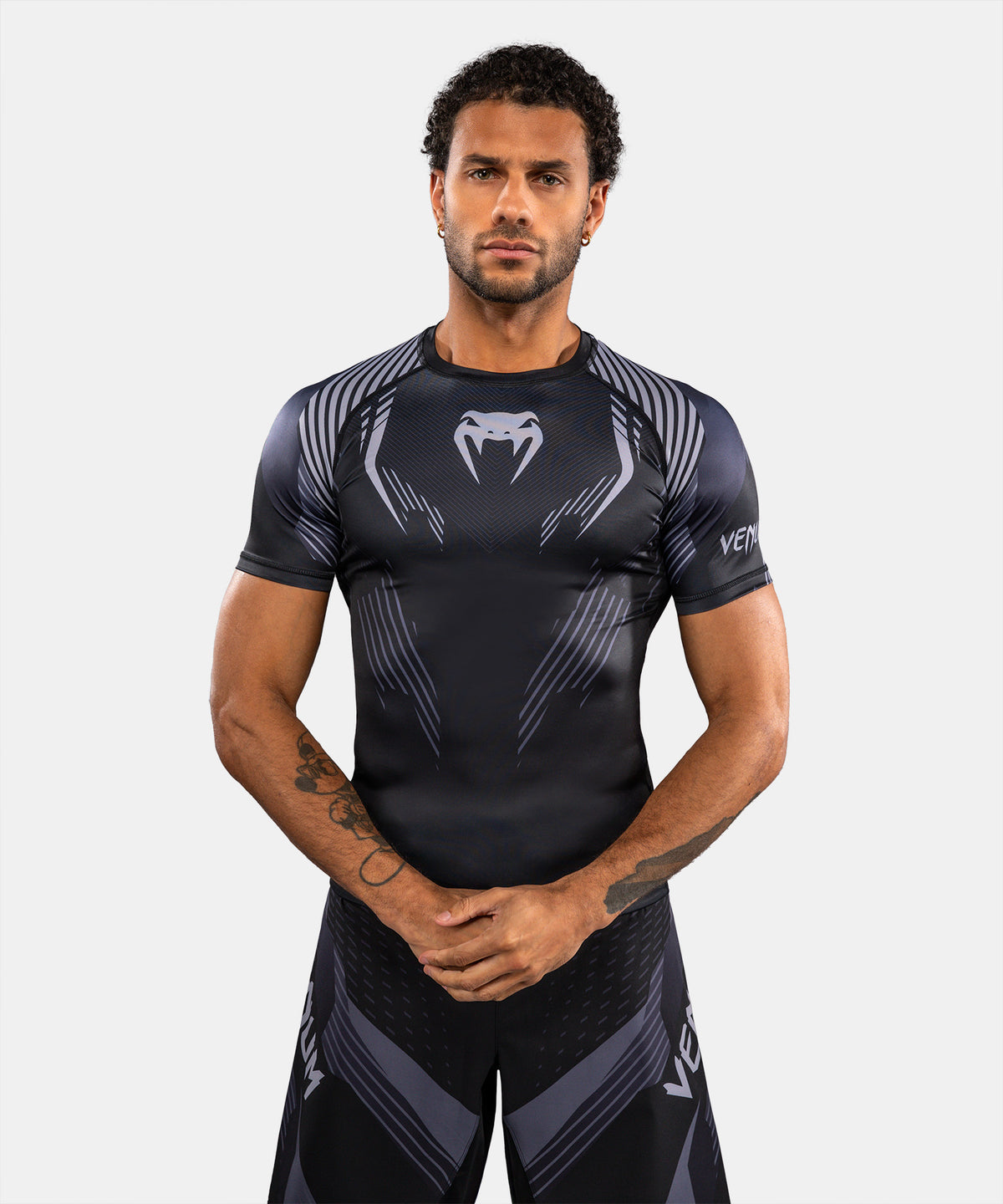 Venum No-Gi 6.0 Short Sleeve Rashguard - Black/Grey