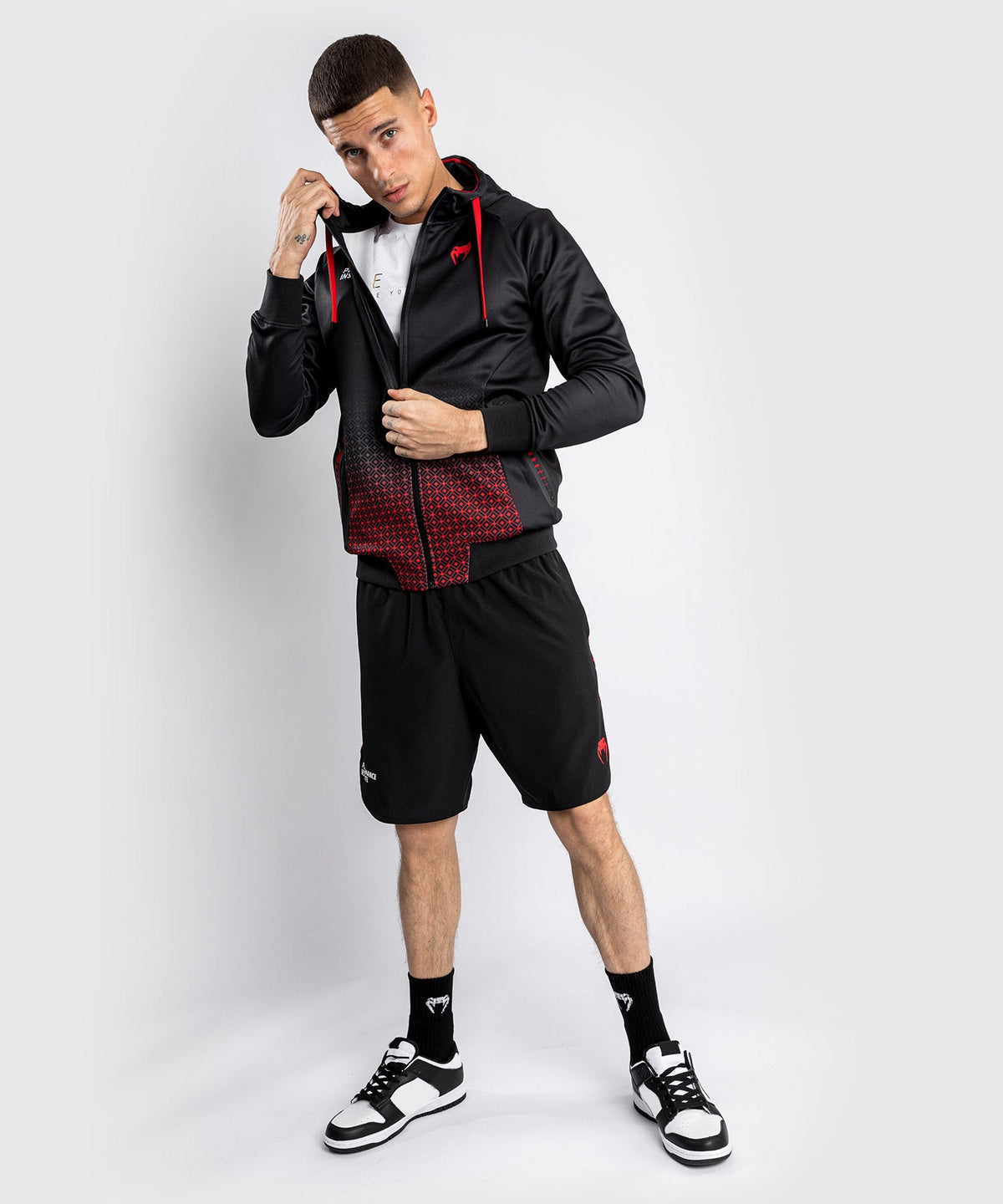 UFC Venum Performance Institute Kapuzen-Sweatshirt - Schwarz/Rot