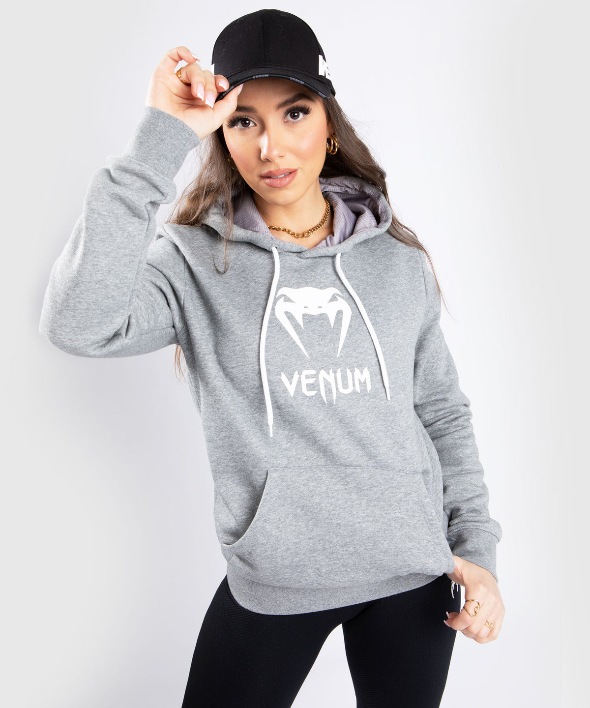 Sweatshirt à Capuche Venum Classic - Pour Femme - Gris Chiné Clair