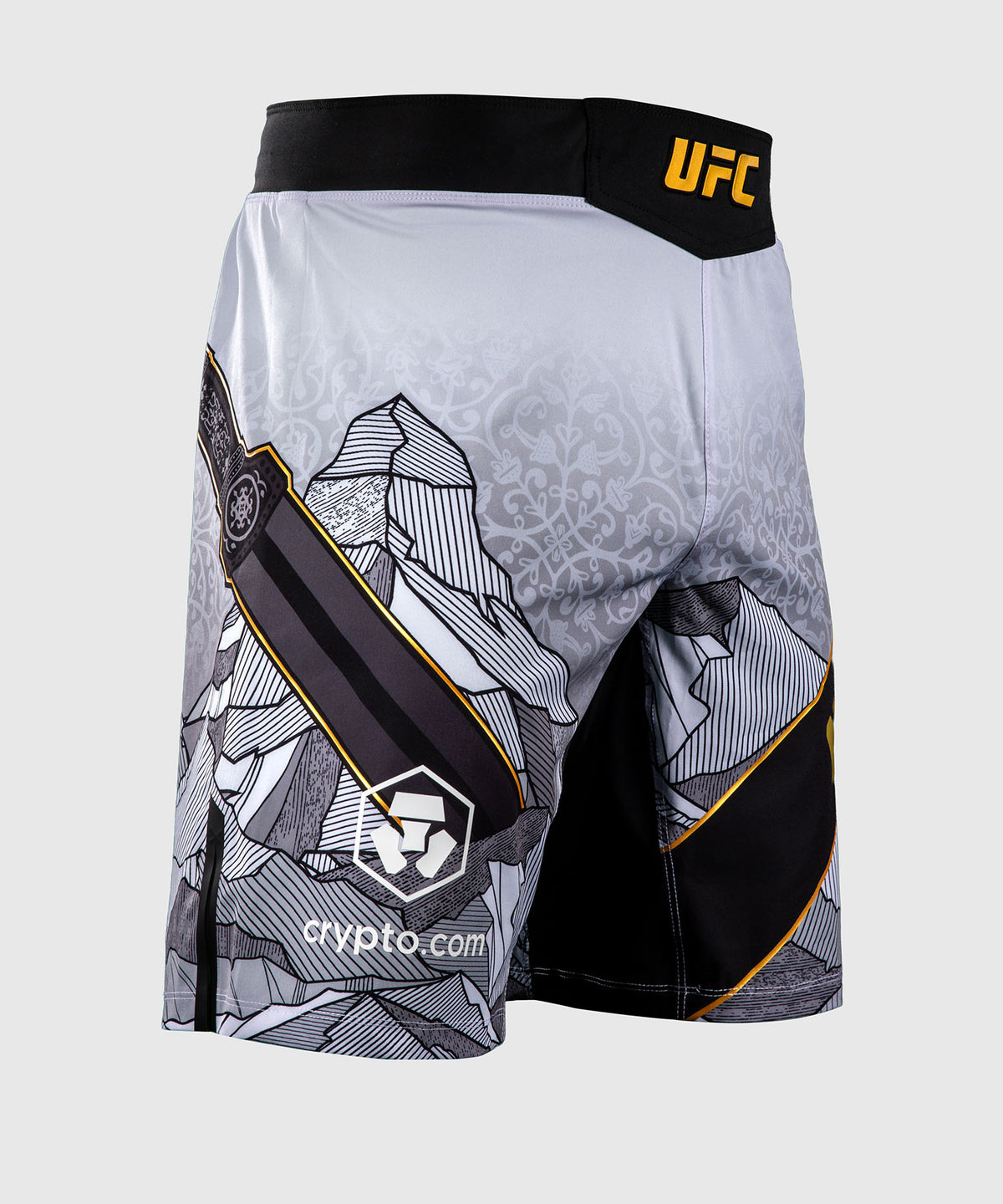 UFC Unrivaled by Venum Islam Makhachev Herren Fight Short für Männer - Weiß/Schwarz