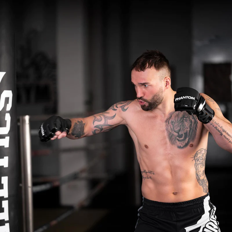 Phantom Athletics Apex Hybrid Guantes de MMA - Negro
