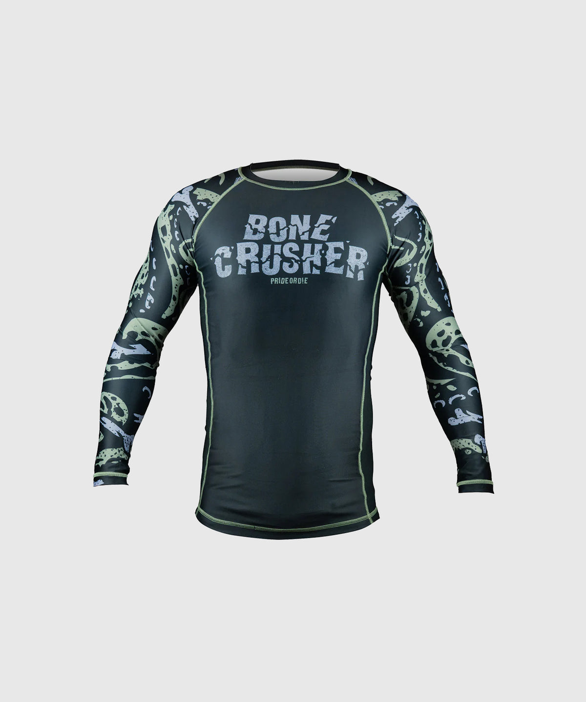 Pride Or Die Bone Crusher V2 Langarm-Rashguard - Schwarz