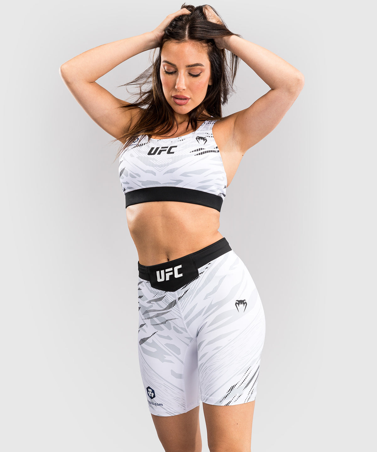 Short de compression pour Femmes UFC Fusion by Venum Authentic Fight Night - Coupe Longue - Blanc