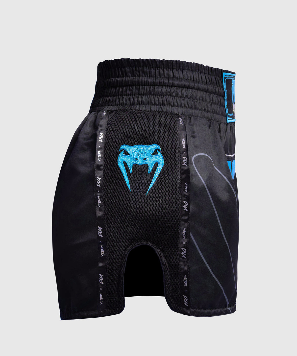 Venum x Dua Muay Thai Shorts - Black/Electric Blue