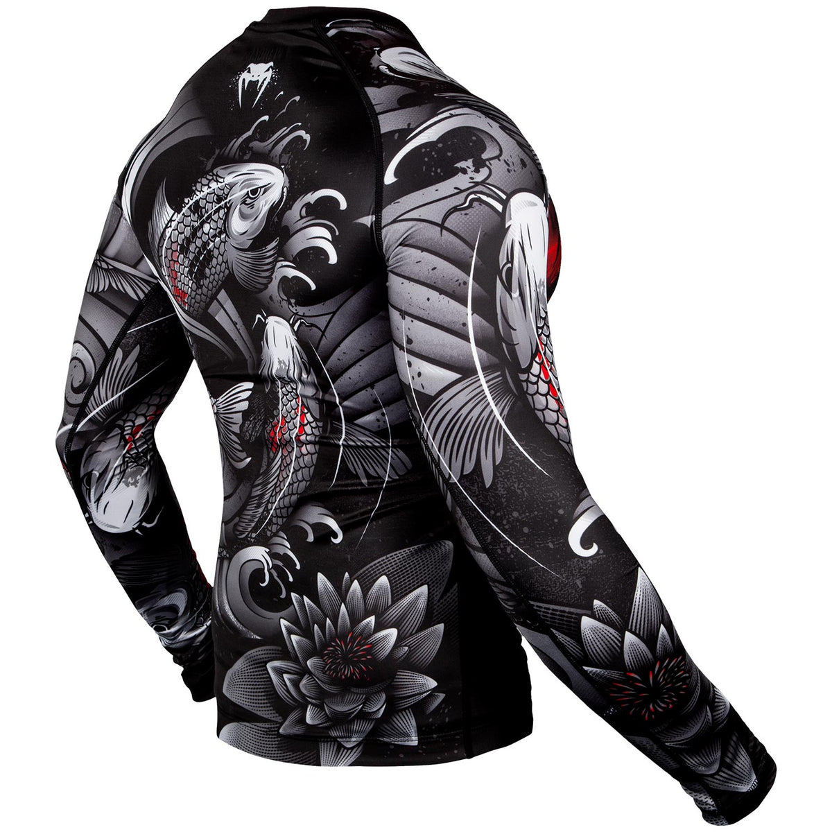 Rashguard Venum Koi 2.0 - Mangas Largas - Negro/Blanco