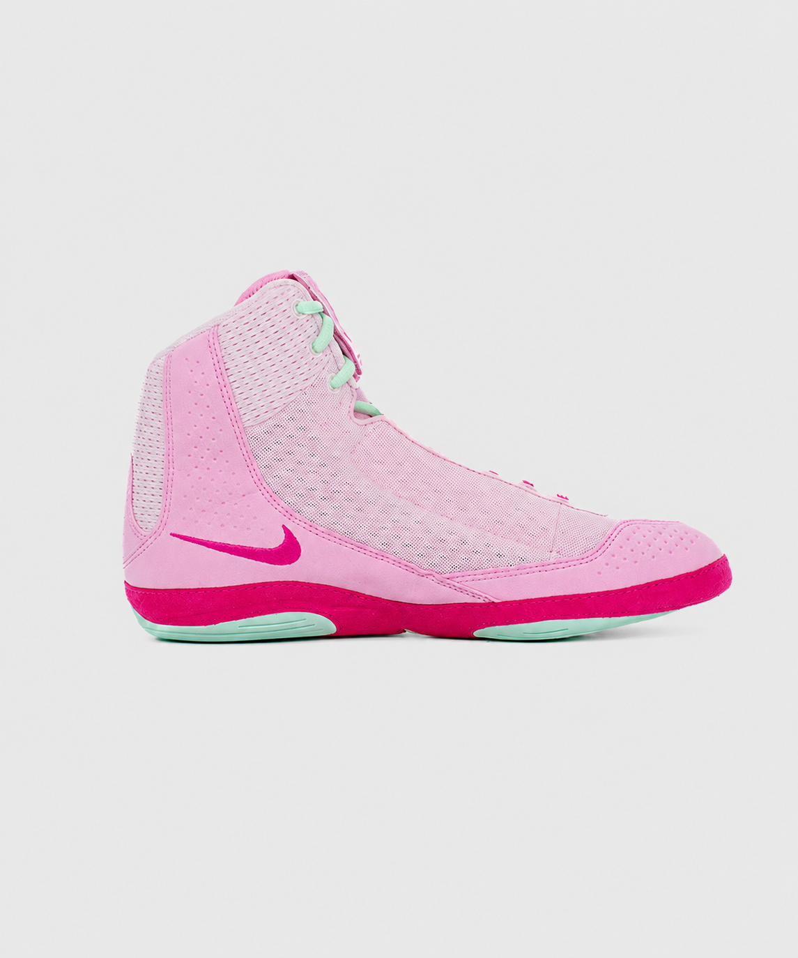 Nike Inflict 4 Wrestling Shoes - Pink/Fuchsia/Green