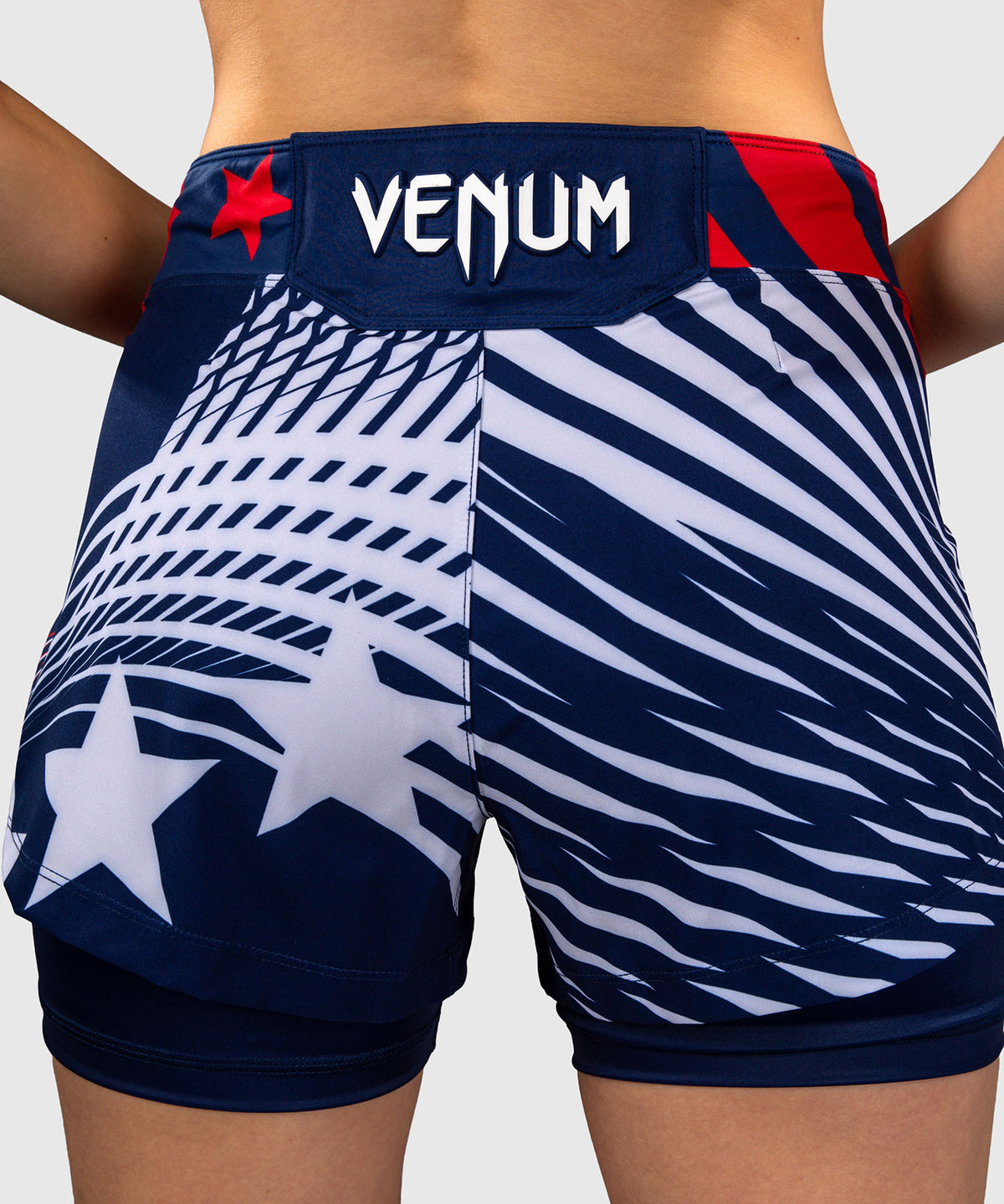 Official UFC Freedom 250 by Venum Authentic Fight Night Short de combat pour femme - Bleu