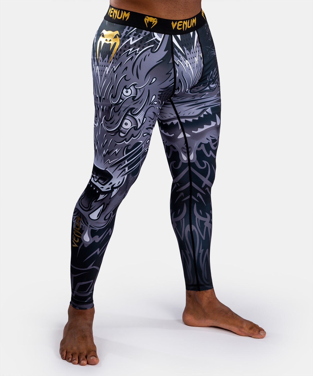 Venum Wolf Atak Spats – Nero/Grigio
