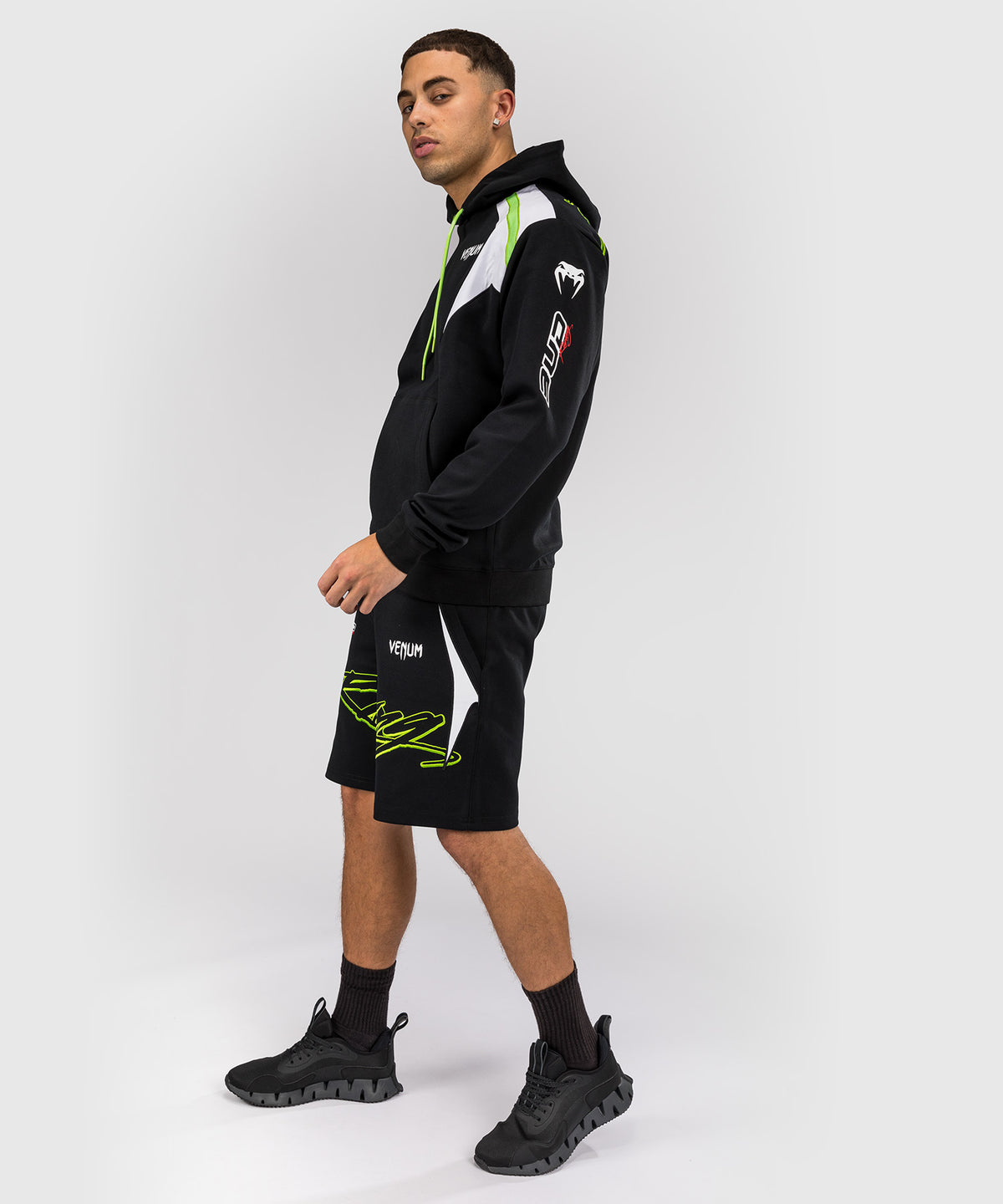 Sweat à capuche pour Hommes Venum x Bud Racing - Noir/Blanc/Citron Vert