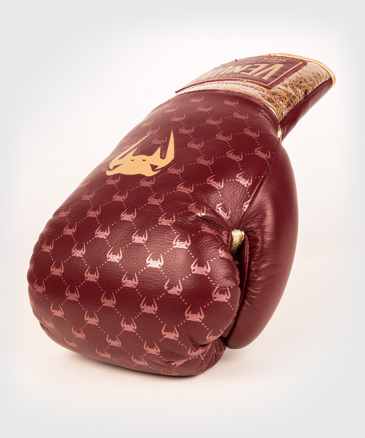 Venum Coco Monogram Pro Lace Up Boxing Gloves - Garnet Red