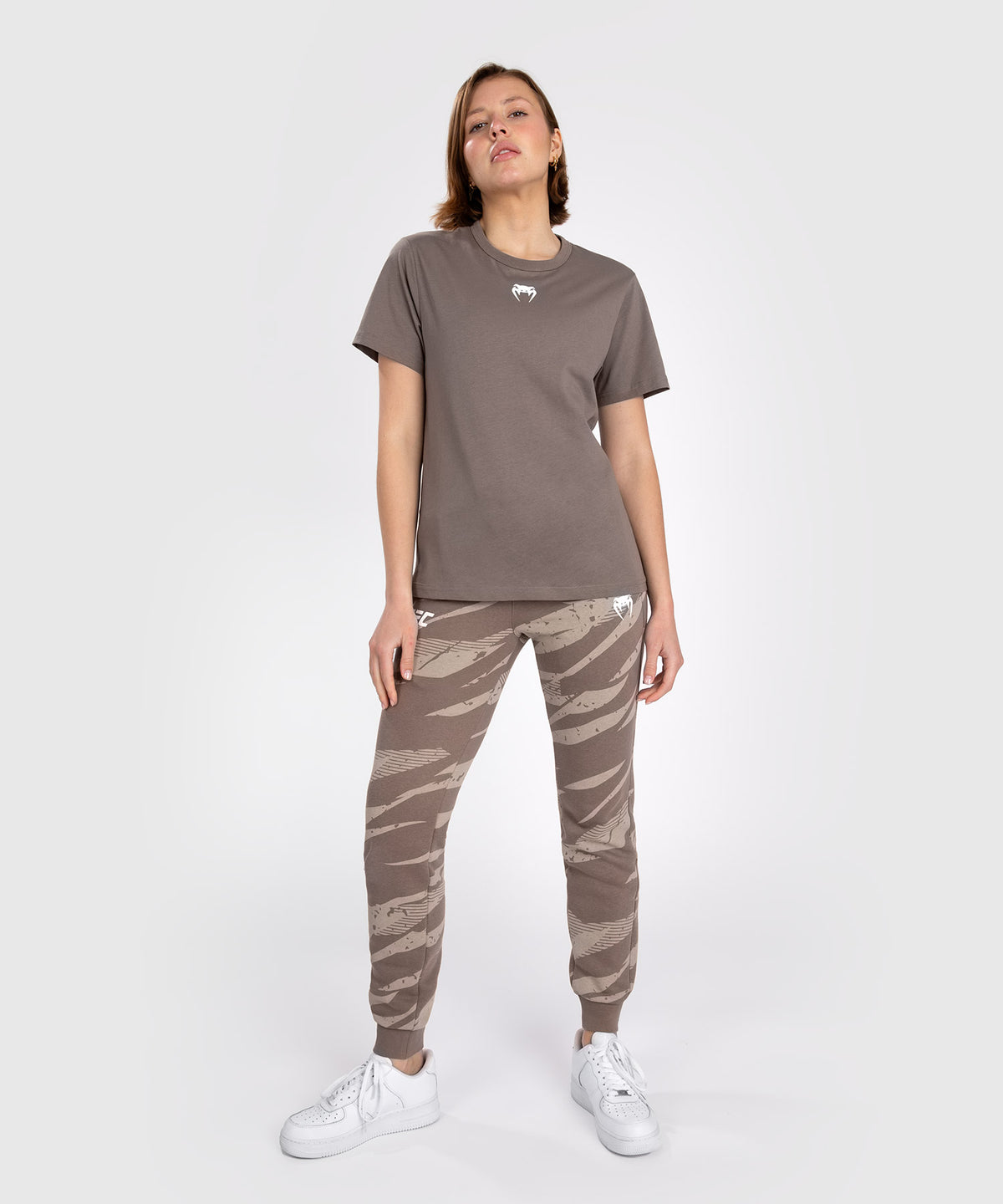 T-Shirt en Coton À Manches Courtes pour Femmes UFC Adrenaline by Venum Fight Week - Bronze