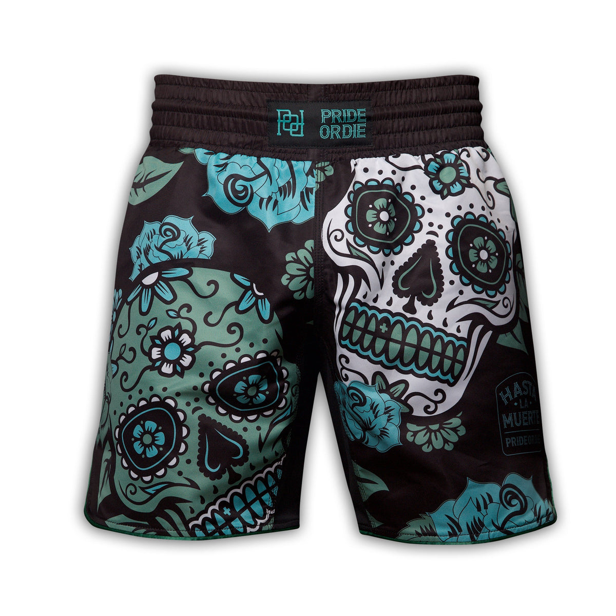 Pride Or Die Hasta La Muerte Fight Shorts - Black