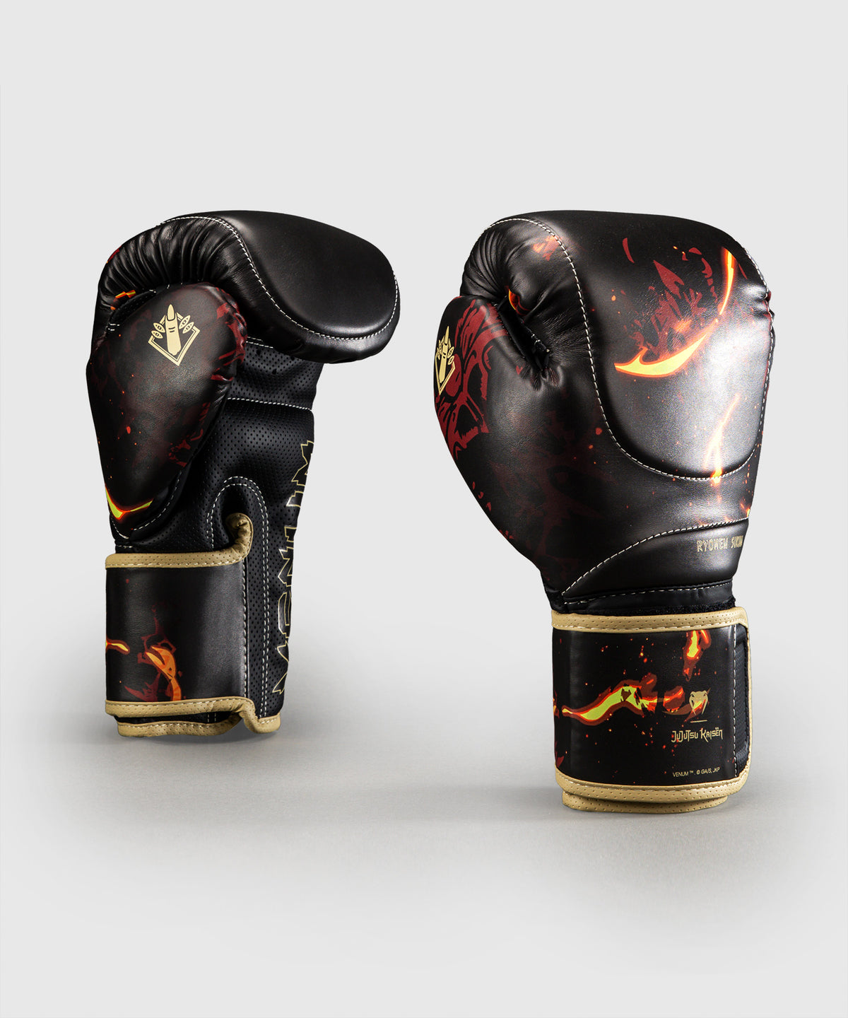 Gants de Boxe Impact Evo Sukuna Jujutsu Kaisen x Venum – Noir/Beige
