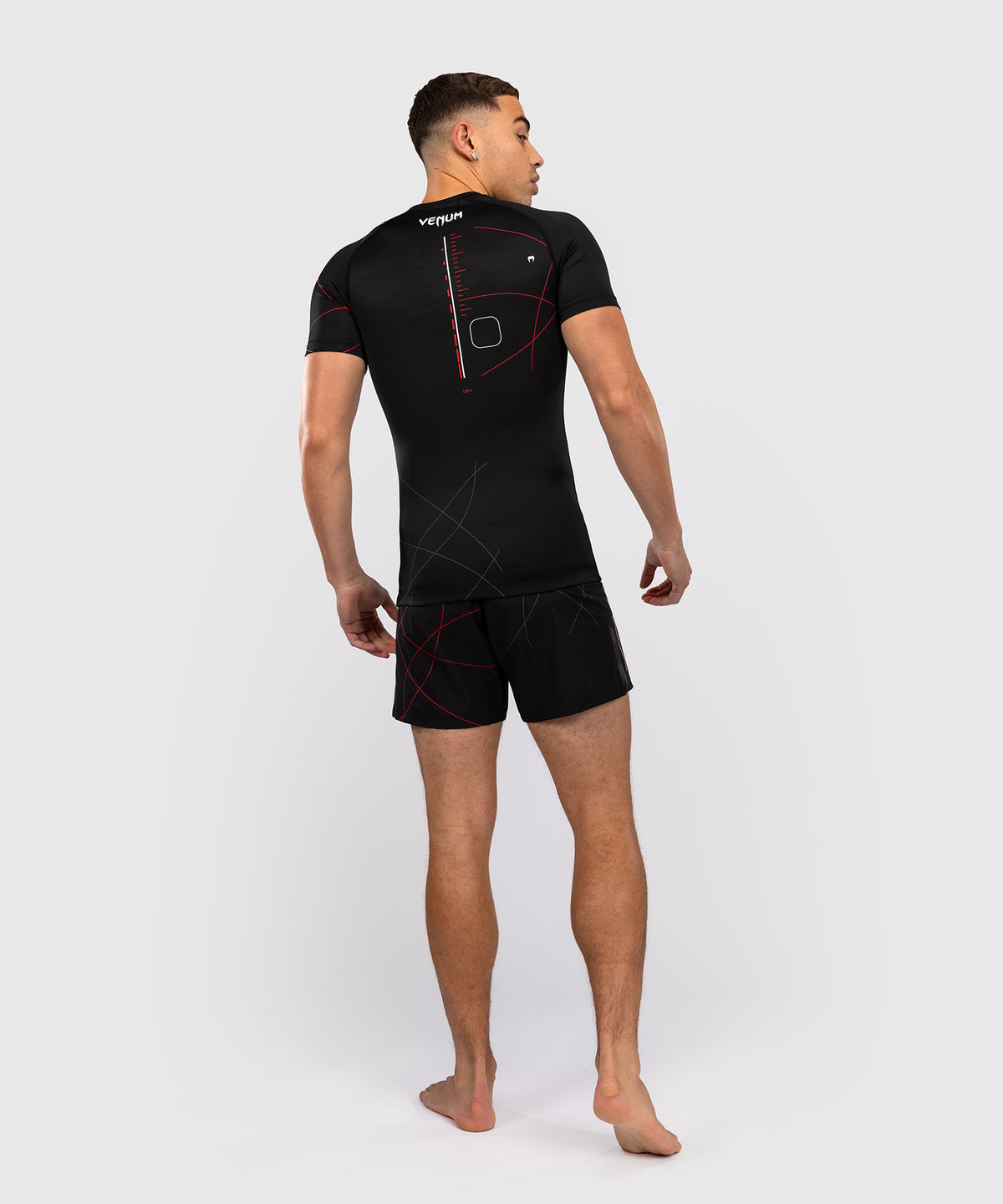 Rashguard Manches Courtes Venum Tactical XT- Noir/Rouge Feu