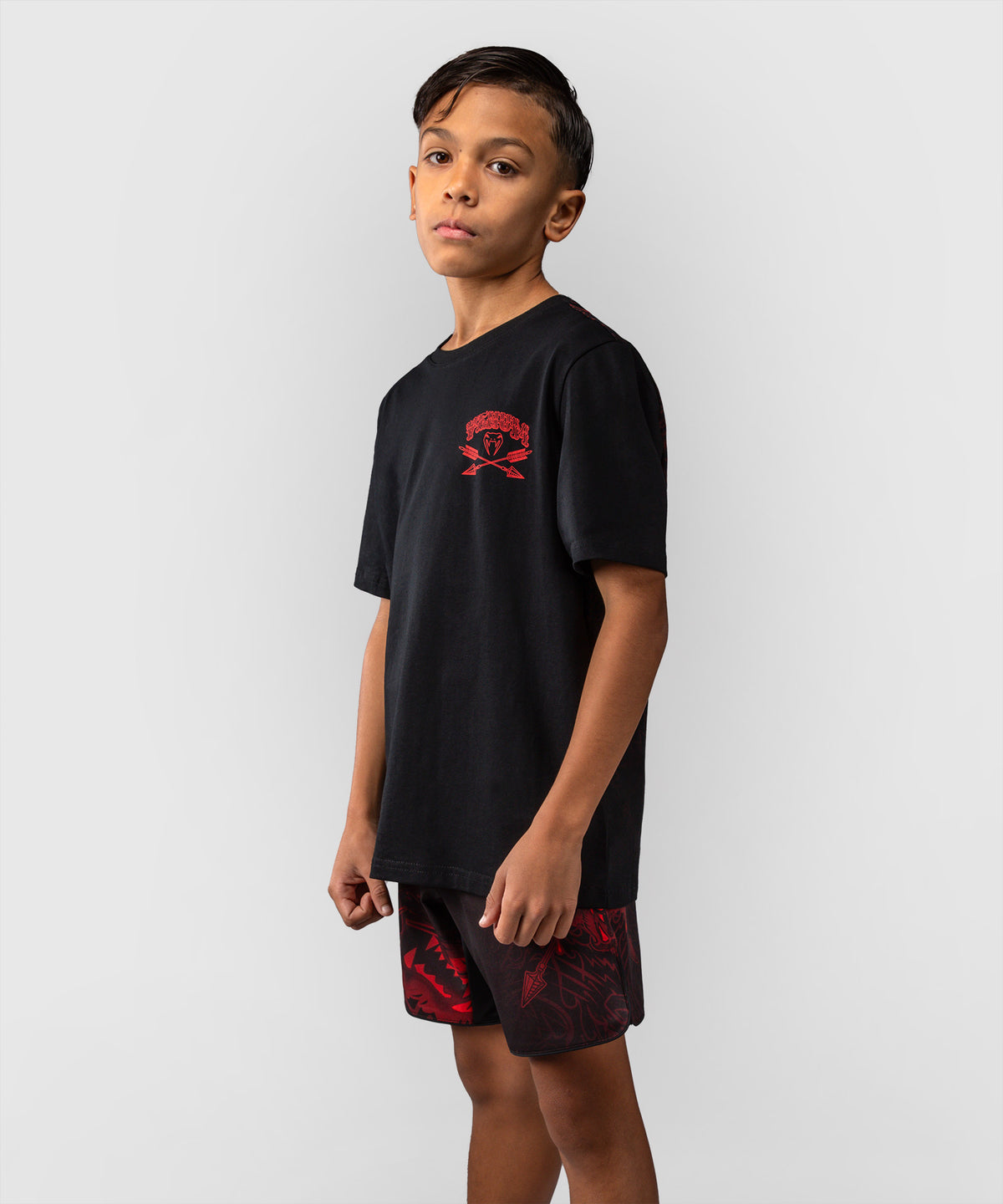Venum Wolf Atak Camiseta Para Niños – Negro/Rojo