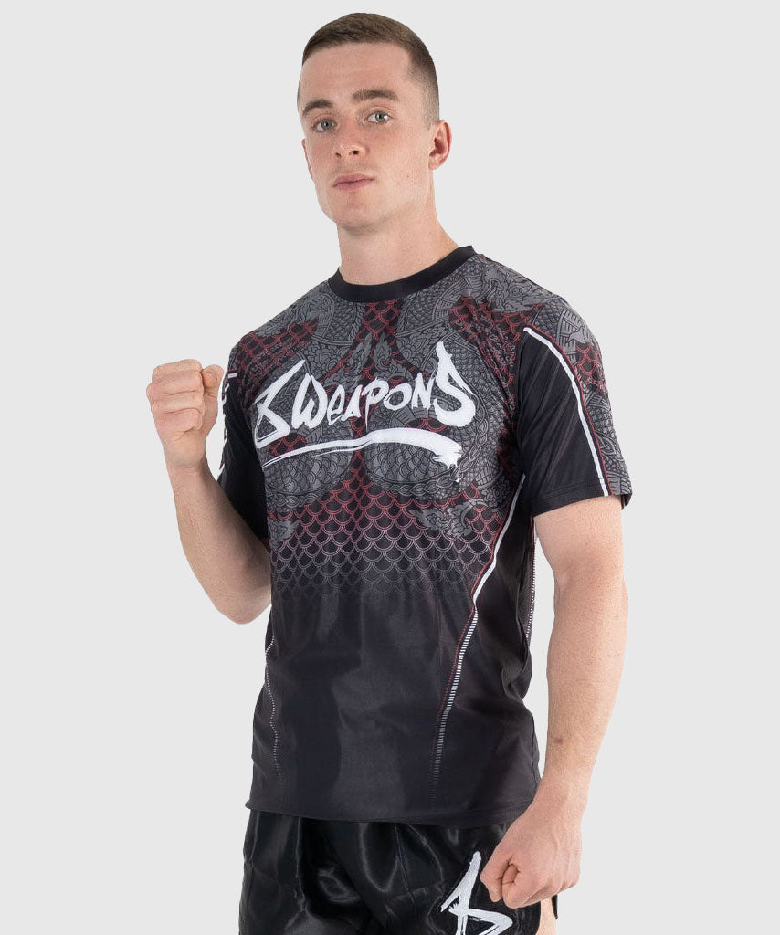 8 Weapons Functional Naga Yant T-shirt - Black/Red