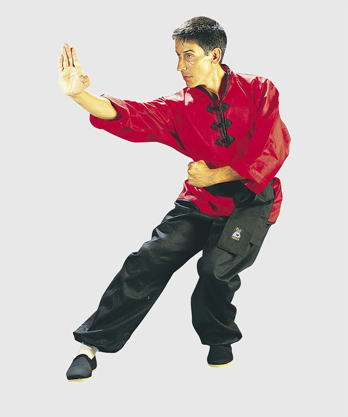 Fujimae Traje de Kung-Fu - Rojo/Negro