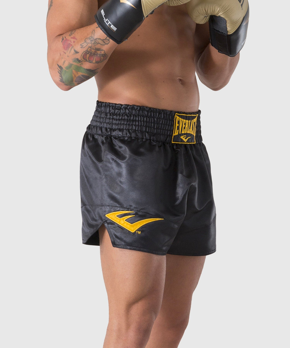 Everlast Pantaloncini da Muay Thai - Nero/Oro